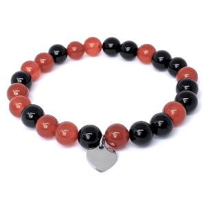 Minerální náramek onyx, karneol - VÁŠEŇ